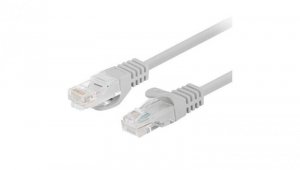 Patchcord UTP kat.6 kabel sieciowy LAN 2x RJ45 linka szary 7,5m Lanberg