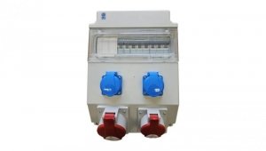 Rozdzielnica elektryczna CEE 32A 16A 2x 230V z bezpiecznikami HAGER 96H-1