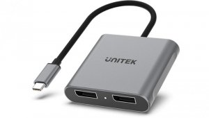 Adapter USB-C na 2x port DP 1.4 8K 60Hz Unitek V1404A