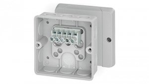 Puszka instalacyjna DE 9345 natynkowa 98x98x55 hermetyczna IP55 szara HENSEL