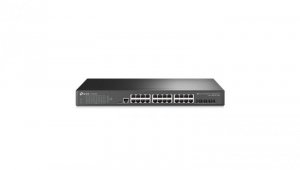 Switch PoE 19 RACK 24x port RJ45 (PoE+ Gigabit Ethernet 1000Mb/s) + 4x port SFP+ (10Gb/s) przełącznik zarządzalny L2+ TP-Link TL