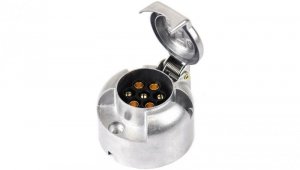 Gniazdo przyczepowe 7-pin 12V aluminium na kabel