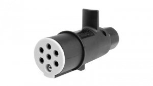 Wtyczka naczepowa typu S (czarny) 7-pin 24V plastik na kabel