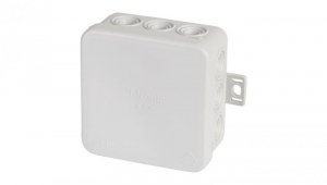Puszka instalacyjna natynkowa E125 75x75x40mm bezhalogenowa IP54 szara F-TRONIC