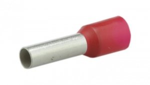 Końcówka tulejkowa izolowana typ HI / TE DIN 1,0mm2 / 8mm miedziana cynowana galwanicznie czerwona Elpromet 100szt.