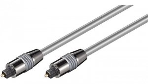 Toslink kabel 6mm z metalowych złączy - Długość kabla 1.5 m