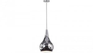 Lampa dekoracyjna wisząca chromowany klosz z przetłoczeniami fi:180mm dł:1000mm E27 max 60W IP20 V-TAC VT-8180-CH