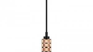 Lampa dekoracyjna wisząca różowe złote 2 pierścienie 1m E27 max 60W IP20 V-TAC VT-7999