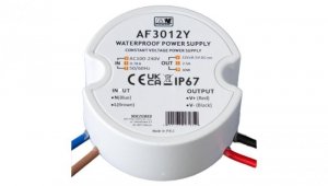 Zasilacz LED 30W 12V/2.5A okrągły do puszki IP67 AF3012Y MW POWER
