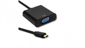 Qoltec Adapter Micro HDMI D męski VGA żeńskie 0.2m