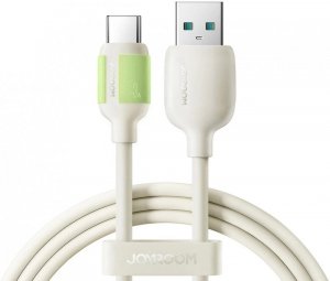 Kabel Joyroom S-A53 3A USB-A - USB-C z fluorescencyjną końcówką 1,2 m - beżowy