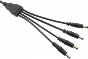 Splitter DC ESPE 1x4 gniazdo DC 2,1/5,5 / 4 x wtyk prosty DC 2,1/5,5