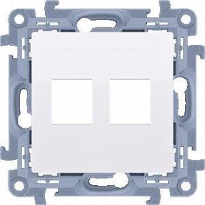 KONTAKT SIMON 10 MODUŁ BIAŁY  DO GNIAZD TELEINFORMATYCZNYCH 2X UAE KEYSTONE  CKP2.01/11