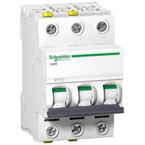 Schneider Electric Wyłącznik nadprądowy Acti9 iC60N-B20-3 B 20A 3-biegunowy, A9F03320