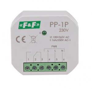 PP-1P 230V PRZEKAŹNIK ELEKTROMAGNETYCZNY PT 16A 1P 100-265V AC