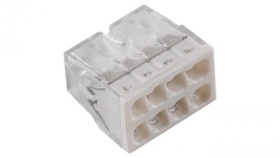 Szybkozłączka 2,5mm2, 8 styków, biała, E.4184T /50szt./