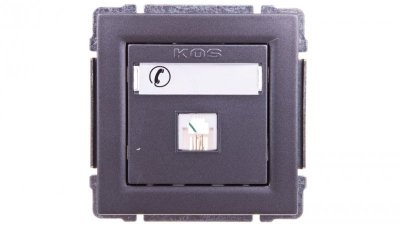 KOS66 Gniazdo telefoniczne pojedyncze RJ11 grafit 666063