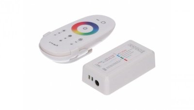 Sterownik LED RGBW 4x6A touch RF biały komplet pilot+uchwyt 12-24V Prescot