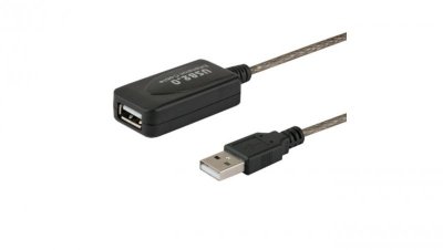 Kabel SAVIO cl-76 (USB 2.0 typu A M - USB 2.0 typu A F 5m kolor czarny)