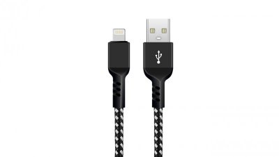 Kabel do iPhone Maclean, do iPhone, Wspierający Fast Charge 2.4A, Przesył danych, 5V/2.4A, Czarny, Dł.2m, MCE481