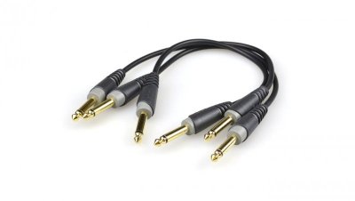 KLOTZ Zestaw 3x Kabel Złączka do Efektów Gitarowych Jack 6,3mm Mono (wtyk / wtyk) 30cm