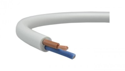 Przewód prądowy H03VV-F / OMY 300V 2x0,75 biały linka Elektrokabel /500m/