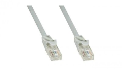 Patch cord Cat6 UTP 0,5m szary CCA