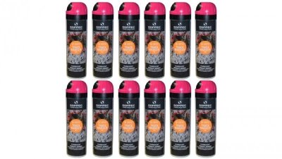 Farba geodezyjna do znakowania spray różowa 12 sztuk SOPPEC Track Marker