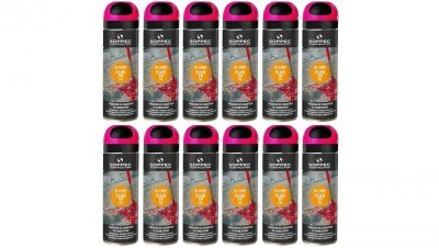 Farba geodezyjna do znakowania spray różowa 12 sztuk SOPPEC Fluo T.P.