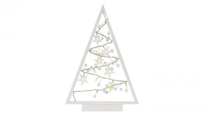 Dekoracje - 15 LED choinka 40 cm 2x AA, ciepła biel, IP20, timer DCWW27