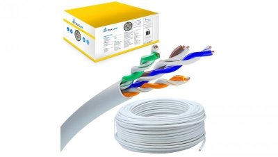Kabel sieciowy skrętka 305M Extralink CAT5E UTP (U/UTP) V2 Wewnętrzny