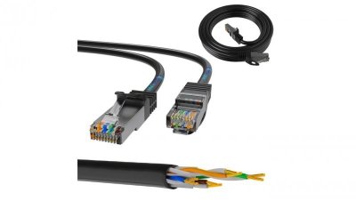 Patchcord LAN Miedź Kabel sieciowy skrętka Extralink Kat.5e FTP 10m