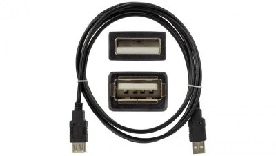 NEKU Kabel przedłużacz USB 2.0 A (wtyk / gniazdo) czarny 1,8m