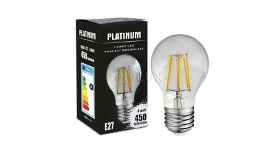 Żarówka LED E27 A60 4W = 40W 450lm 3000K Ciepła 360 Filament GOLDLUX