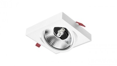 Oprawa Podtynkowa Ruchoma GU10 ES111 Kwadrat Biała Carpi LUMILED