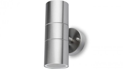 Kinkiet Ogrodowy Lampa Ścienna Elewacyjna góra dół LED GU10 IP44 ZINNIA INOX Lumiled