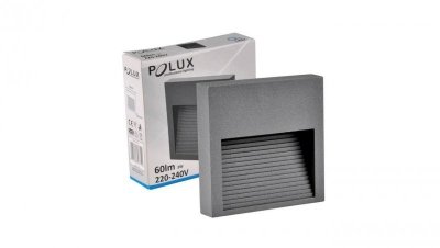 Lampa oprawa schodowa natynkowa LED ogrodowa 3W 60lm IP44 4000K szara kwadrat Q9 GOLDLUX