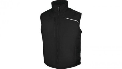 Kamizelka z poliestru pongee powlekanego PVC FIDJI3, kolor: czarny, rozmiar: XXL / FIDJ3NOXX