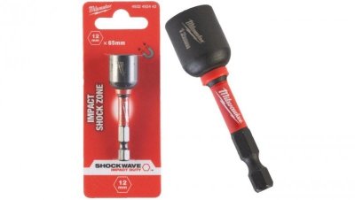 Udarowa nasadka sześciokątna magnetyczna adapter 12mm 1/4 HEX M12 o długości 65mm MILWAUKEE