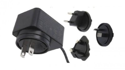 POS(B) 24V/0.5A/12W czarny, adapter horyzontalny, wtyk AC: EU/US/UK/AU. wtyk DC:2.1/5.5(+)
