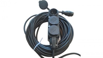 Kabel przedłużacz IP44 20m 3x230V OW 3x2,5