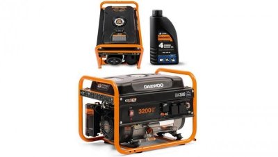 ZESTAW AGREGAT PRĄDOTWÓRCZY DAEWOO GDA 3500 2.8kW + GENERATOR OIL SAE 10W-30 DWO 600