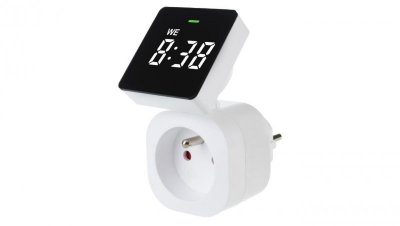 Włącznik czasowy - timer cyfrowy GreenBlue, max. obciążenie 16A, IP20, GB610 E