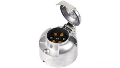 Gniazdo przyczepowe 7-pin 12V aluminium na kabel