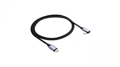 Kabel USB Akyga AK-USB-54 USB type C (m) / USB type C (m) kątowy ver. 2.0 60W 1m