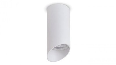 Oprawa natynkowa / tuba Maclean, punktowa, okrągła, aluminiowa, GU10, 55x130mm, kolor biały, MCE360 W