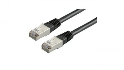 VALUE Kabel krosowy kat. 6 (klasa E) S/FTP (PiMF), czarny, 0,5 m