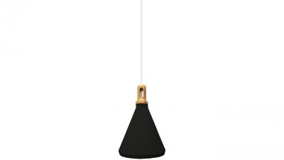 Lampa dekoracyjna wisząca czarna z elementem drewna fi:250mm dł:1200mm E27 max 60W IP20 V-TAC VT-7525-B