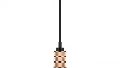 Lampa dekoracyjna wisząca różowe złote 2 pierścienie 1m E27 max 60W IP20 V-TAC VT-7999