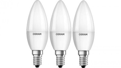 3PAK Żarówka LED E14 B35 7W = 60W 806lm 2700K Ciepła 200 OSRAM VALUE